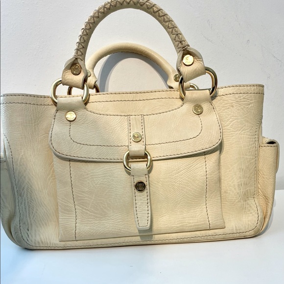 Celine Boogie Women's Leather Handbag Cream Vintage - Picture 5 of 6